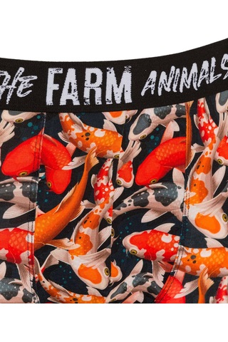 Farm Animals Koi Fishes Desenli Boxer Çok Renkli