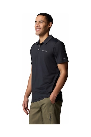 Columbia Erkek Am1495 Tech Traıl Utılıty Polo Siyah Kısa Kollu Polo T-shirt Am1495-010 SIYAH