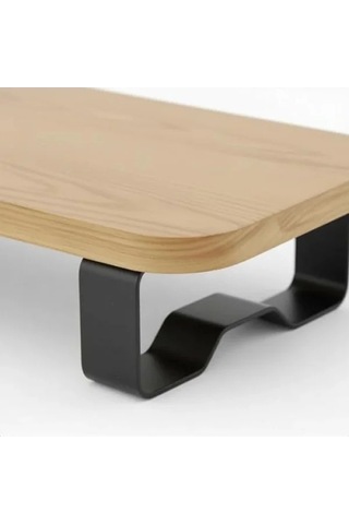 Ergonomik Ahşap Monitör Standı - 10 Cm Yükseltme İle Konforlu Çalışma