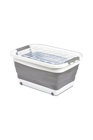 Deconox Tekerlekli Katlanabilir Akordiyon Saklama Sepeti Pratik Ve Taşınabilir Tekerlekli Katlanabilir Akordiyon Saklama Sepeti - Düzeni Kolayca Sağlayın 45 Litre Ve 30 Litre Seçenekli 30 Litre