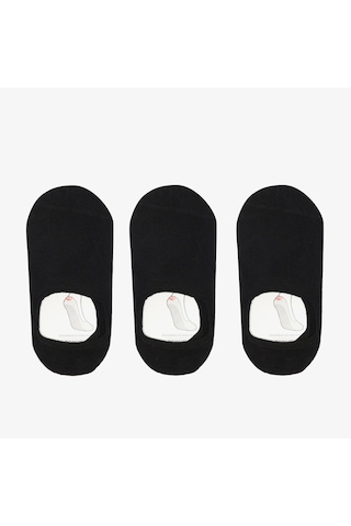 Unıted4 Unisex Siyah 3'lü Babet Çorap U3ss20000