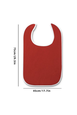 Yifomall Yetişkinler İçin Kirlenmeyi Engelleyen Çok Amaçlı Yemek Apronu - Yaşlı Bakıcılığı, Felçli Kişiler İçin Boyun Koruyucu Kırmızı