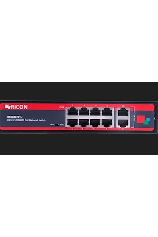 Ricon RSB82FEP-U 8 Port Power Over Ethernet Unmanaged Switch