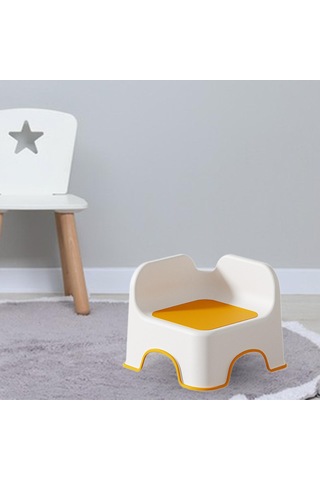 Homyl Çocuklar Için Küçük Tabure Sırtlı Ayaklı Turuncu Turuncu