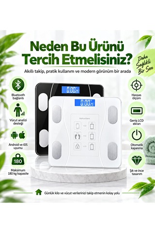 ltech Bluetooth Akıllı Dijital Baskül 180 KG