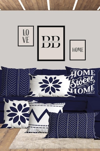 Belle Benoit Baskılı Dikdörtgen 6'lı Koltuk Kırlent Kılıfı Dese28