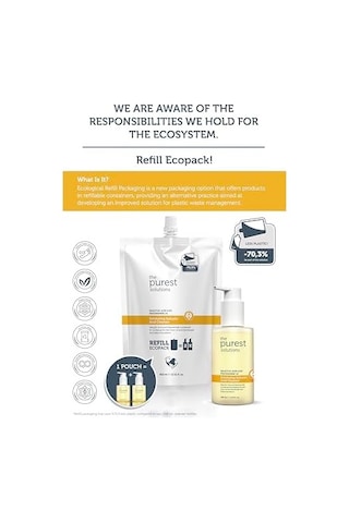 The Purest Solutions Sivilce Ve Siyah Nokta Karşıtı Yağlı Karma Ciltler Temizleme Jeli Ekolojik Yedek Paket 400 Ml