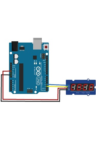 4 Digit Led Display Saat Modül Tm1637 - Kırmızı Renk