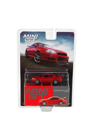 Mini Gt 1:64 Nissan Skyline Gt-r R34 V-spec Active Red Mgt00796