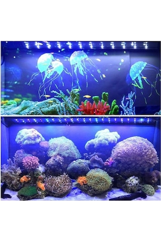 Silkroadselect Longbangdian Shop Szd B50bw Ab Stili V Mavi Beyaz Led Süper Ince Lamba Balık Tankı Su Bitkisi Büyümek Peyzaj Genişletilebilir Su Geçirmez Klip Işık Akvaryum Renkli