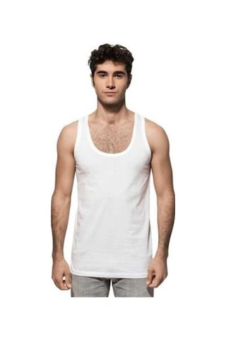 6 Lı Paket Özkan Erkek Yüzde Yüz Pamuklu Penye Atlet 0050