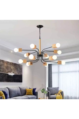 Simaavize Sima Modern Ahşap Avize