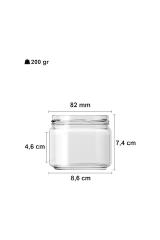 Afracam 10-1000 Ml Farklı Boyutlarda Kavanoz 10-1000 Arası Cc Konserve Metal Kapaklı Cam Kavanoz 6 Adet Şeffaf, 3 Genel