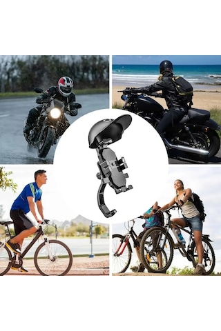 Titreşim Önleyici Otomatik Tuşlu Motosiklet Bisiklet Scooter Atv Telefon Tutucu Dikiz Ayna Bağlantılı Telefon Tutucu Motor Tutacağı Motor Tutacak Güçlü Tutuş Zr730