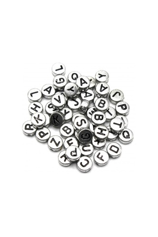 Harf Boncuk Elips Gümüş 6 Mm 250 Gr