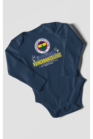 Morivokids Biz Doğuştan Fenerbahçeliyiz Uzun Kollu Çıtçıtlı Bebek Body Lacivert