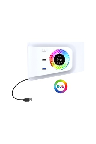 Ps5 Slim İpega İçin Pg-p5s019 Sıcaklık Kontrolü Soğutma Fanı Yüz Kapağı Soğutucu + Rgb Işıklı Usb Hub