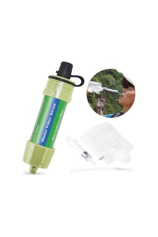 Novahub Su Filtreleme Küçük Model Taşınabilir Mini Kamp Aletleri Yeşil Altın