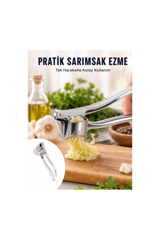 Mutfak Sarımsak Ezici Kaymaz Saplı Güçlü Mekanizma Diğer