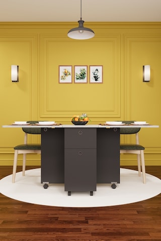 Asra Trend KM-04 %100 MDF 168x70 cm Katlanır Akıllı Mutfak Masası Tekerlekli Servis Masası Koyu Gri Retro Taş