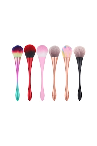 Sones Tek Küçük Bel Makyaj Fırçası Tırnak Pudrası Toz Allık Gevşek Pudra Fırçası, Özellikler: Pembe Çubuk Pembe Saç