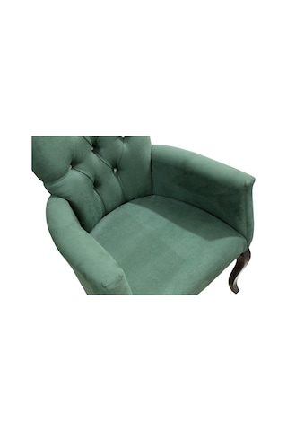 Bengimobilya Berjer Lükens Aslan Ayak Model Parlak Yeşil Baby Face Kumaş Kapit Yeşil