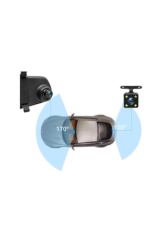 Kingwin 2 Kameralı Geri Görüş Kamerası Yol Kayıt 1080p Hd