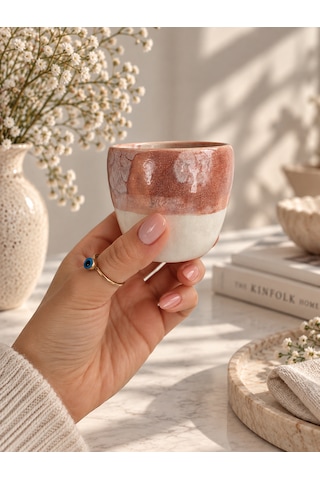 Dokulu Double Espresso Fincanı Yavruağzı