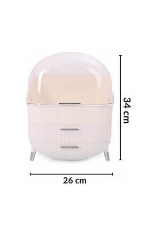 Piev House By House 2 Si 1 Arada Makyaj Ve Takı Küpe Kolye Bujiteri Düzenleyici Organizer Set Krem