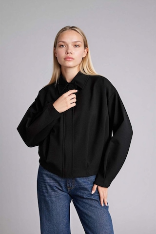 Defacto Gömlek Yaka Blazer Ceket H0677ax26spbk81 Siyah-bk81