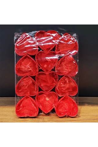 Kırmızı Kalpli Tül Kese