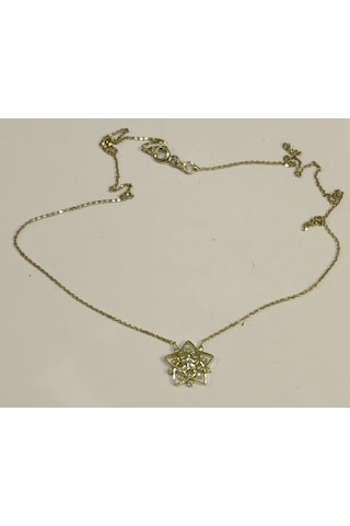 8 Ayar Altın Kolye-2.38 Gm-43 Cm-Zinciride Altın