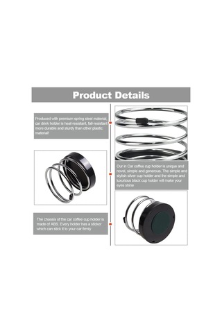 Trobus Araç İçi Bardak Tutacak Yaylı Bardaklık Gri