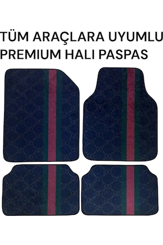 Premıum Oto Halı Paspas Desenli Unıversal Her Araca Uyumlu Gucccı