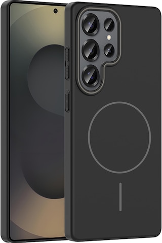 Adige Samsung Galaxy S25 Ultra Uyumlu Kılıf Ruby Magsafe Şarj Özellikli Siyah