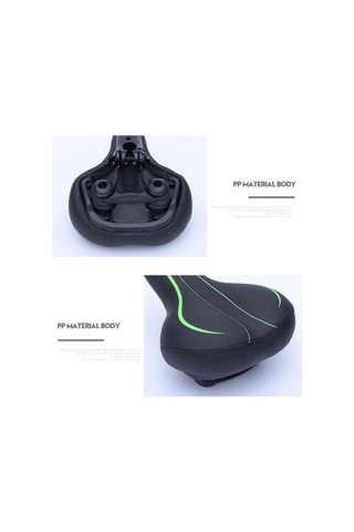 Suntek Darbeye Dayanıklı Bisiklet Koltuğu Ekstra Geniş Sele Pedi Yeşil