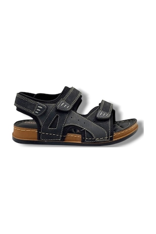 Apella Campüs 7001-26 Cırtlı Ultra Soft Erkek Sandalet Siyah