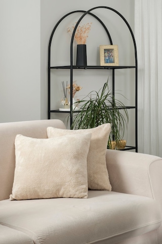 Bej Wellsoft 2'li Hediyelik Dekoratif Kırlent Kılıfı 44x44 Cm