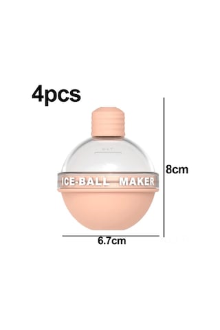 Padalink 4'lü Silikon Buz Topu Kalıbı - 6.35cm Büyük Buzlar, Kolay Çıkarma, Gıda Grubu Malzeme, Whiskey Ve Kokteyller İçin Diğer