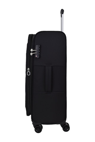Pierre Cardin Ultra Light Hafif Lüx Kumaş 2'li Valiz Seti Büyük Boy - Kabin Boy Siyah Pc4200 Siyah