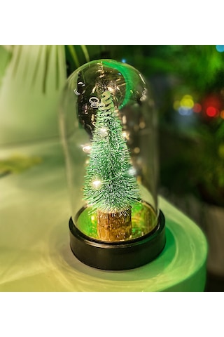 Kar Küresi Işıklı Yılbaşı Çam Ağcı Hediye Paketli