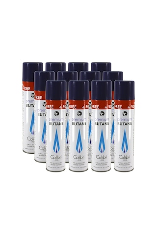 Colibri Çakmak Gazı 300ml 12'li eko Paket Colibri Çakmak Gazı 300ml 12'li eko Paket