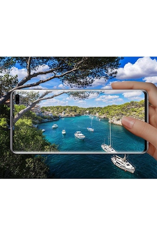 Gor Sm Galaxy S10 3D Kavisli Darbe Emici Full Ekran Koruyucu 2 A Şeffaf