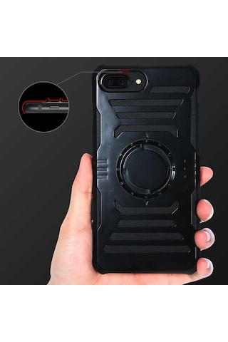 Apple Uyumlu iPhone 7 Plus Kılıf Zore 2 İn 1 Kol Bandı Lacivert