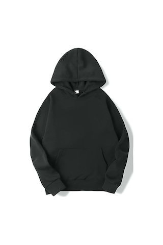 Brz Collection Unisex Oversize Basic Sweatshirt Hoodie Antrasit-antrasit Antrasit
