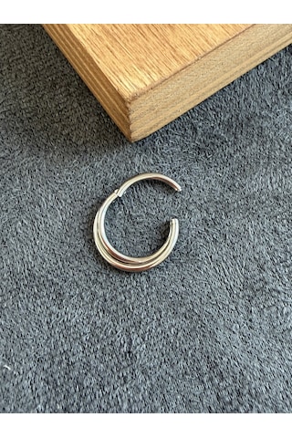 316 L Cerrahi Çelik Çapraz Çift Şeritli Model Halka Piercing Lila