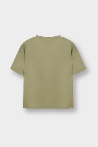 Defacto Erkek Bebek Bisiklet Yaka Baskılı Kısa Kollu Tişört D7928a525smkh434 Haki