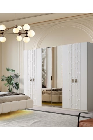 Sidney Mdf 6 Kapılı Dolap Aytaşı