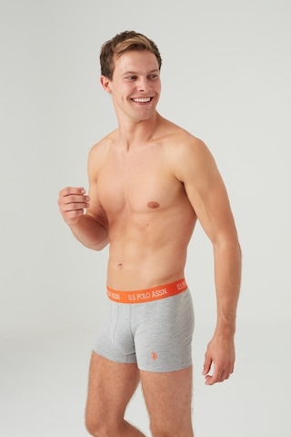 U.S. Polo Assn. Erkek Gri Melanj - Lacivert 2 Li Boxer 80362 Gri