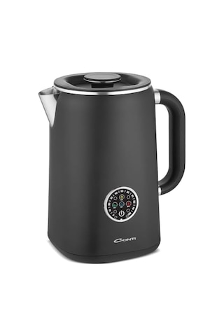 Ck-300 Therma Dijital Kettle 1.7l Dokunmatik Ekran Sıcak Tutma Fonksiyonu Double Wall El Yakmayan Gövde Çay, Kahve, Bitki Çayı Ve Mama Suyu Modları Siyah